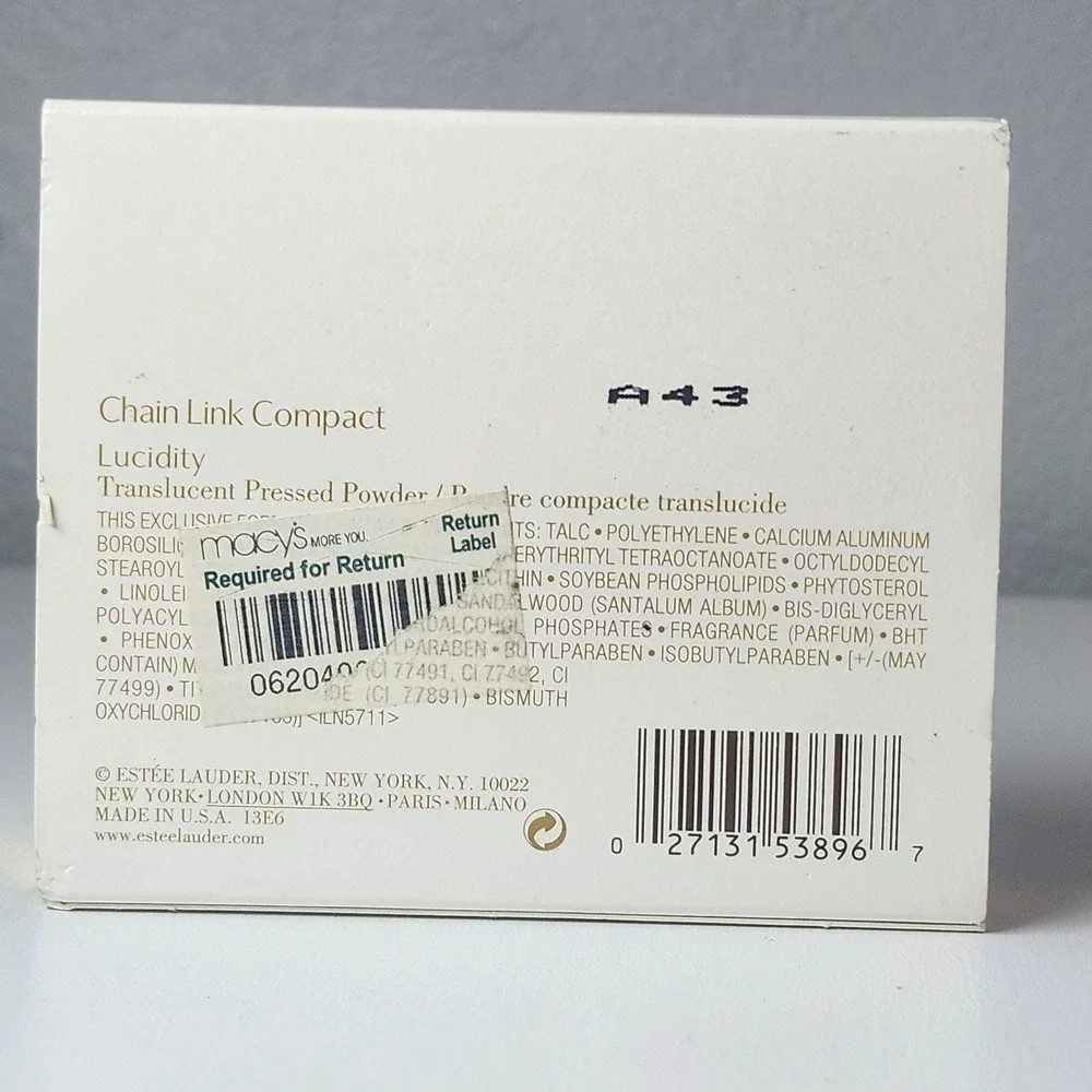 Estee Lauder CHAIN LINK Compact Gold Lucidity 06 Translucent Powder
